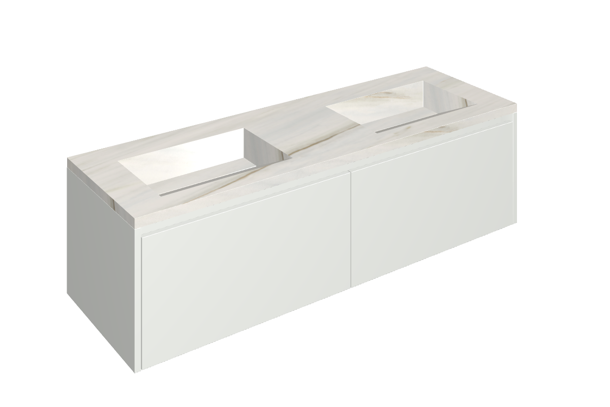 Fly Air Washbasin Duo 150 150 White