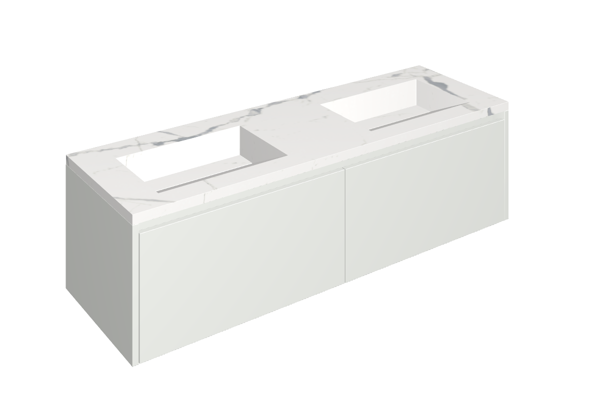 Fly Air Washbasin Duo 150 150 White